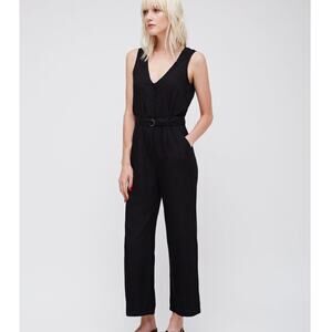 Obey Black Cropped Sleeveless Jumpsuit XS Lightweight Beachy Streetwear EUC